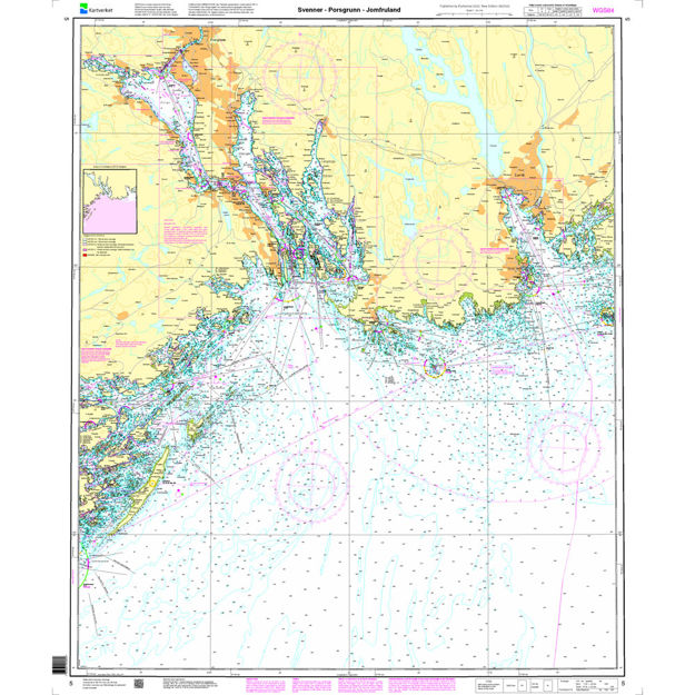 Svenner - Porsgrunn - Jomfruland hovedkartserien sjø