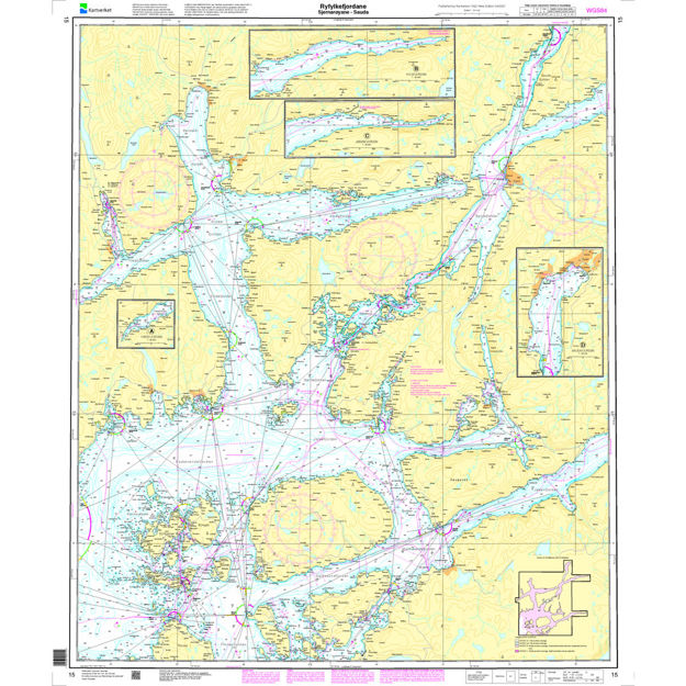 Ryfylkefjordane. Sjernarøyane - Sauda hovedkartserien sjø