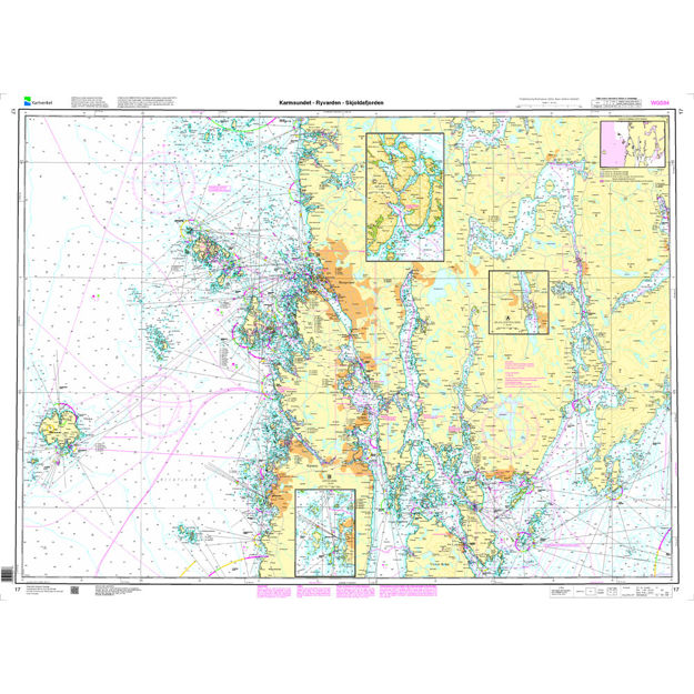 Karmsundet - Ryvarden - Skjoldafjorden hovedkartserien sjø