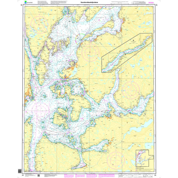 Sunnhordalandsfjordene hovedkartserien sjø