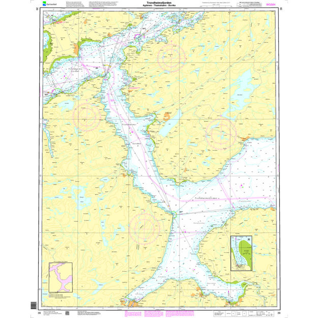 Trondheimsfjorden, Agdenes - Thamshamn - Buvika hovedkartserien sjø