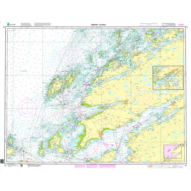 Agdenes - Lauvøya hovedkartserien sjø