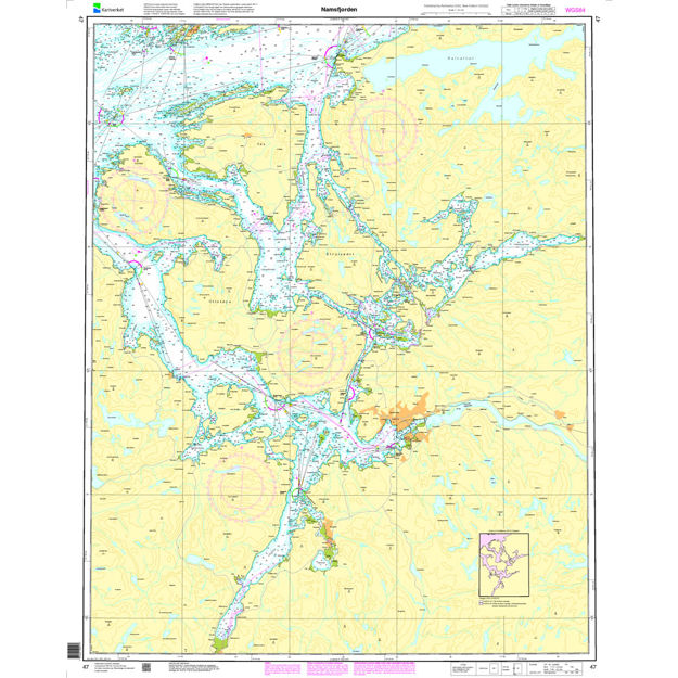 Namsfjorden hovedkartserien sjø