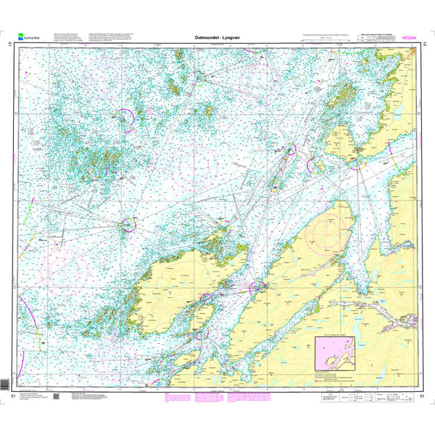 Dolmsundet - Lyngvær hovedkartserien sjø