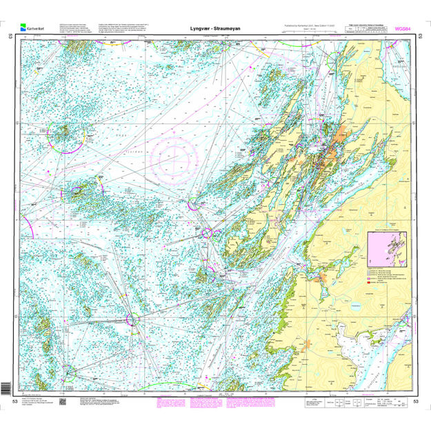 Lyngvær - Straumøyan hovedkartserien sjø