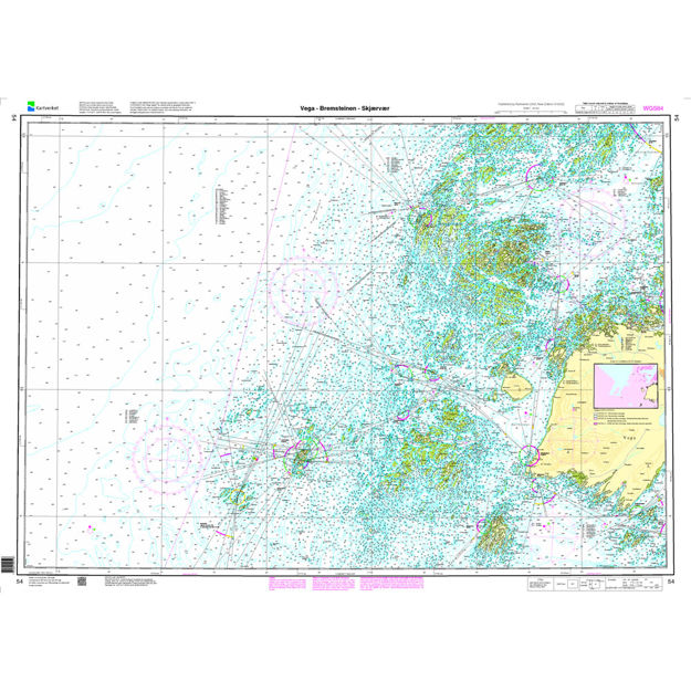 Vega - Bremsteinen - Skjærvær hovedkartserien sjø