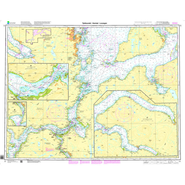 Tjeldsundet - Harstad - Lavangen hovedkartserien sjø