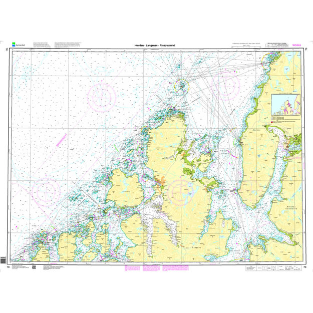 Hovden - Langenes - Risøysundet hovedkartserien sjø