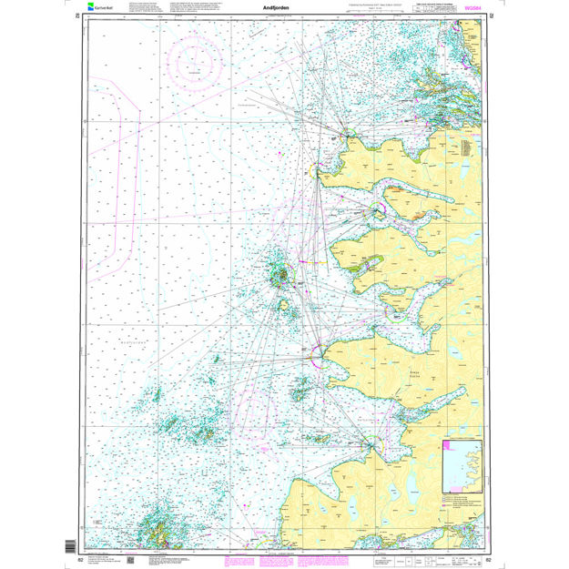 Andfjorden hovedkartserien sjø