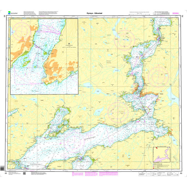 Dyrøya - Gibostad hovedkartserien sjø