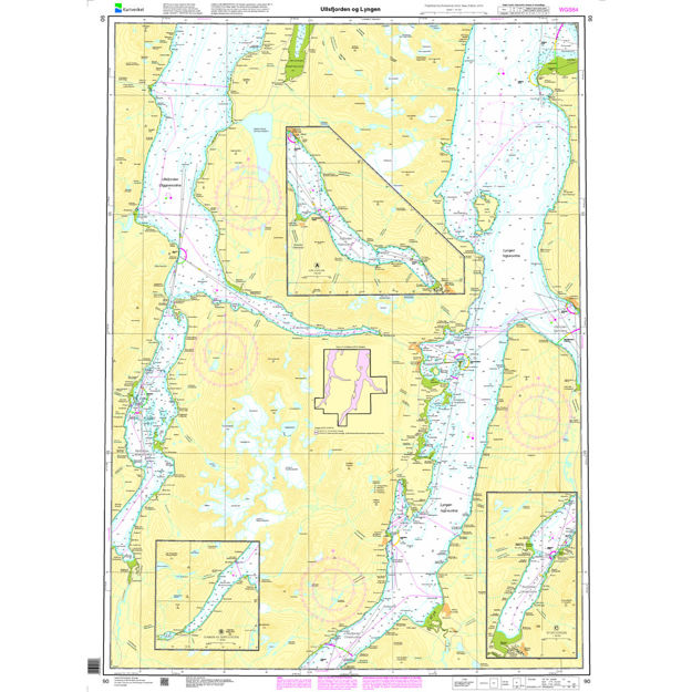 Ullsfjorden og Lyngen hovedkartserien sjø