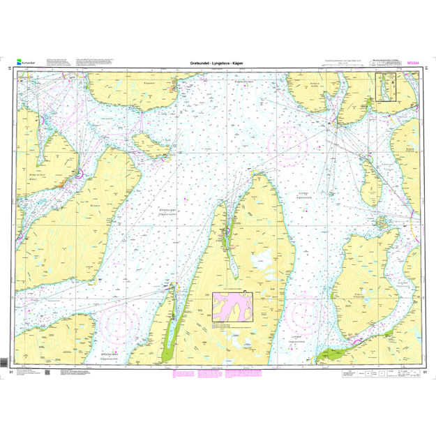 Grøtsundet - Lyngstuva - Kågen hovedkartserien sjø