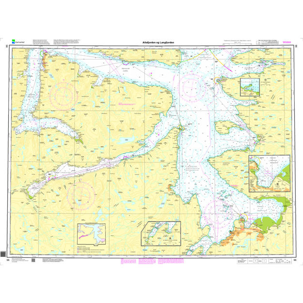 Altafjorden og Langfjorden hovedkartserien sjø