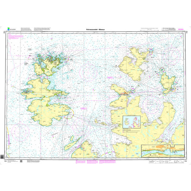 Rolvsøysundet - Måsøya hovedkartserien sjø