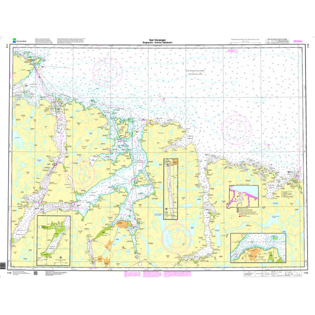 Sør-Varanger, Bugøynes - Grense Jakobselv hovedkartserien sjø