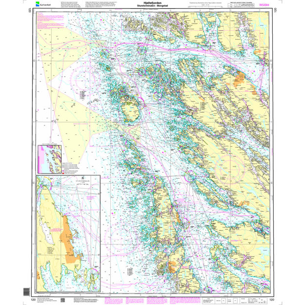 Hjeltefjorden. Stureterminalen - Mongstad hovedkartserien sjø