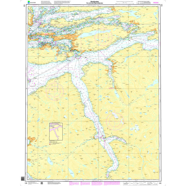 Storfjorden. Ytre Del med Hjørundfjorden hovedkartserien sjø