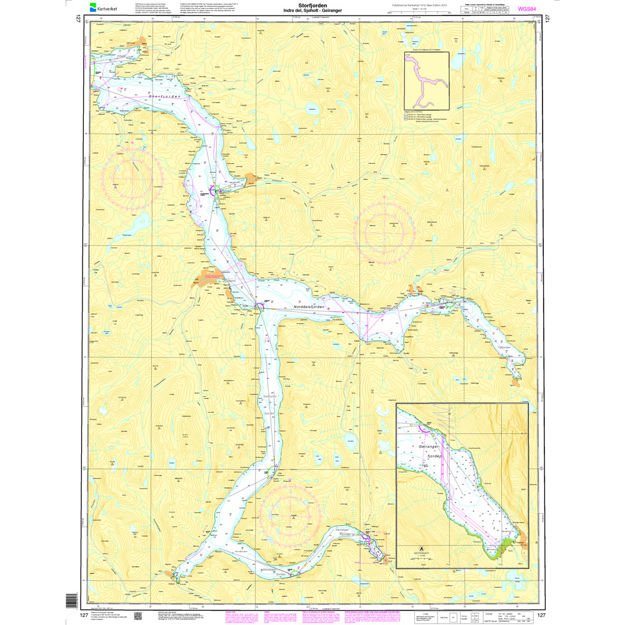 Storfjorden. Indre Del, sjøholt - Geiranger hovedkartserien sjø