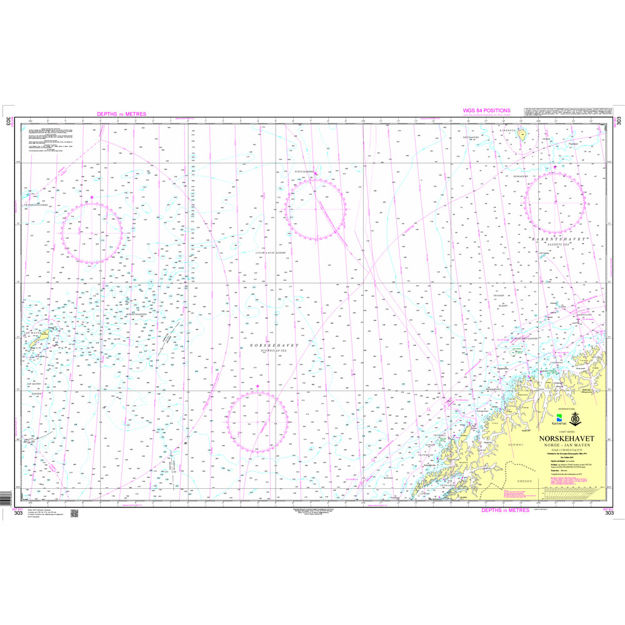 Norskehavet, Norge - Jan Mayen overseilingskart