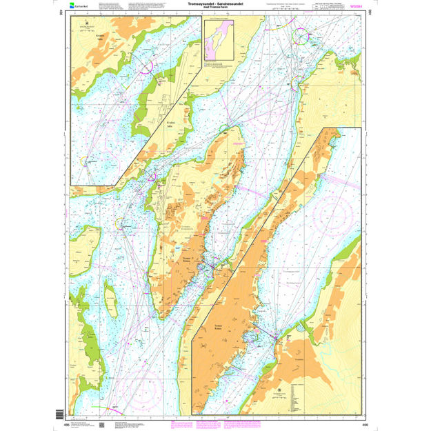 Tromsøysundet - Sandnessundet med Tromsø Havn havnekart