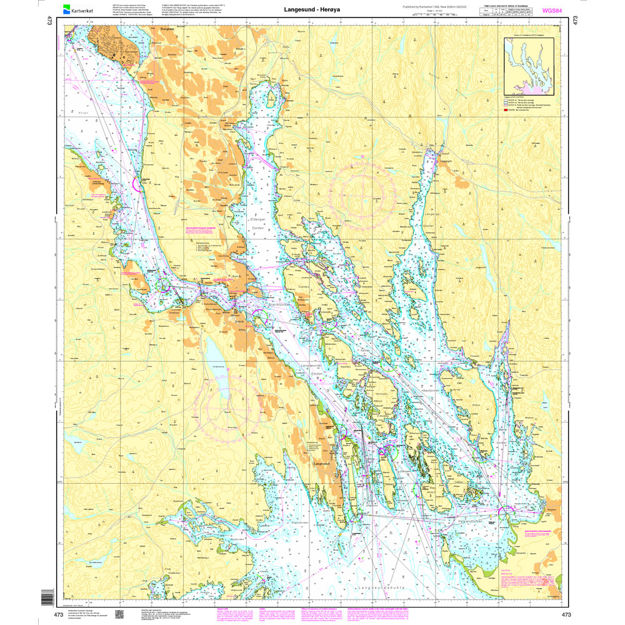 Langesund - Herøya havnekart
