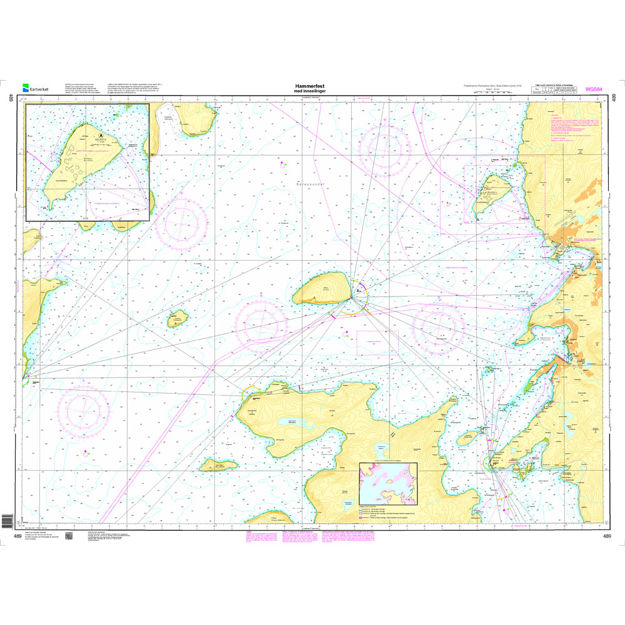 Hammerfest med innseilinger havnekart