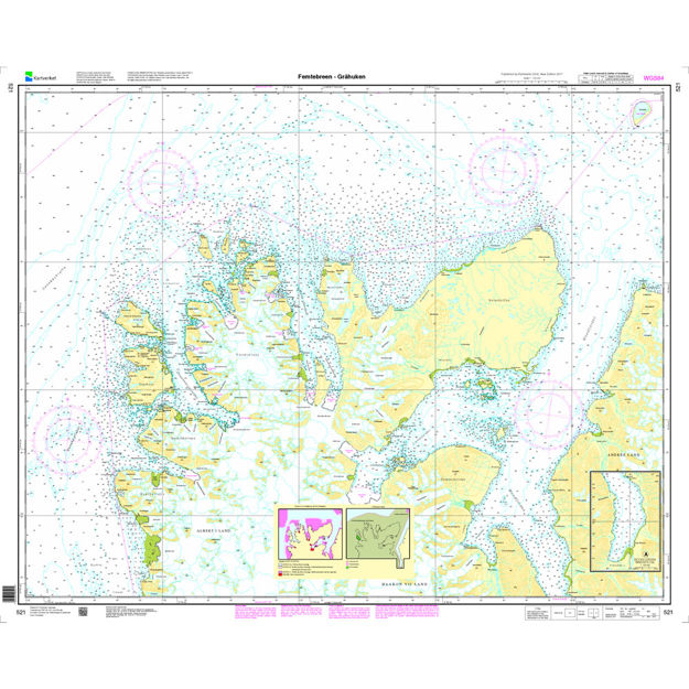 Femtebreen - Gråhuken hovedkart Svalbard